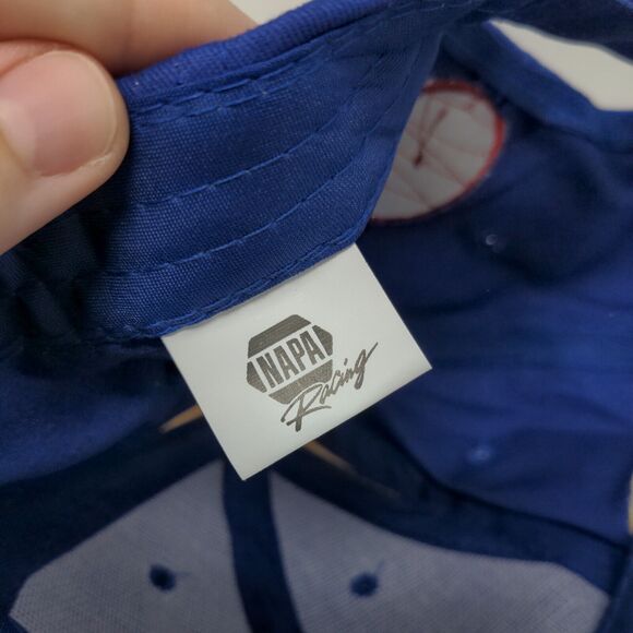 NAPA Racing Strapback Hat Blue Yellow Ron Capps #28 Chase Elliot OSFM - Picture 7 of 8